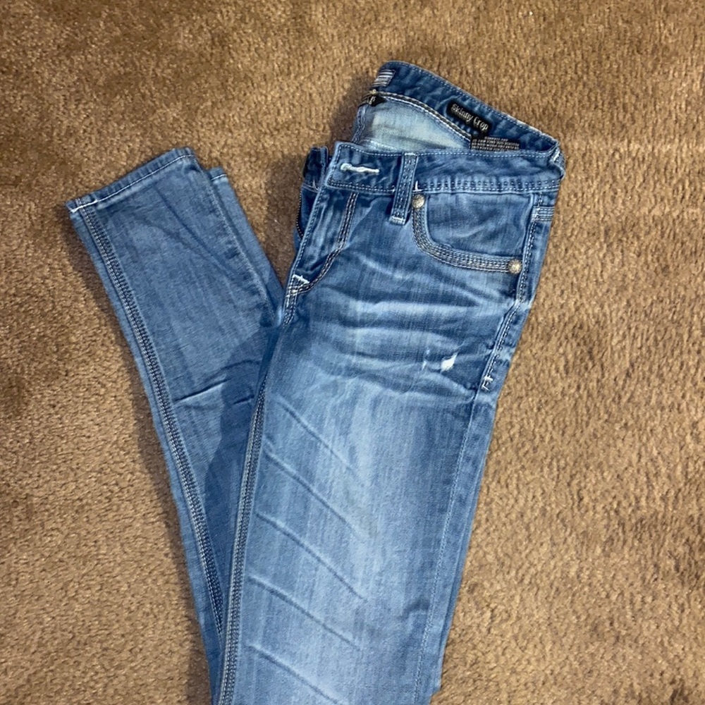 Size 2 rerock express skinny crop jeans